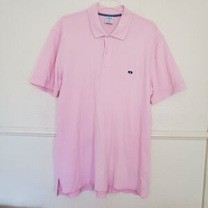 Brooks Brothers 1818 Shirt Performance Polo Slim Fit Stretch Pink Men's Sz XL